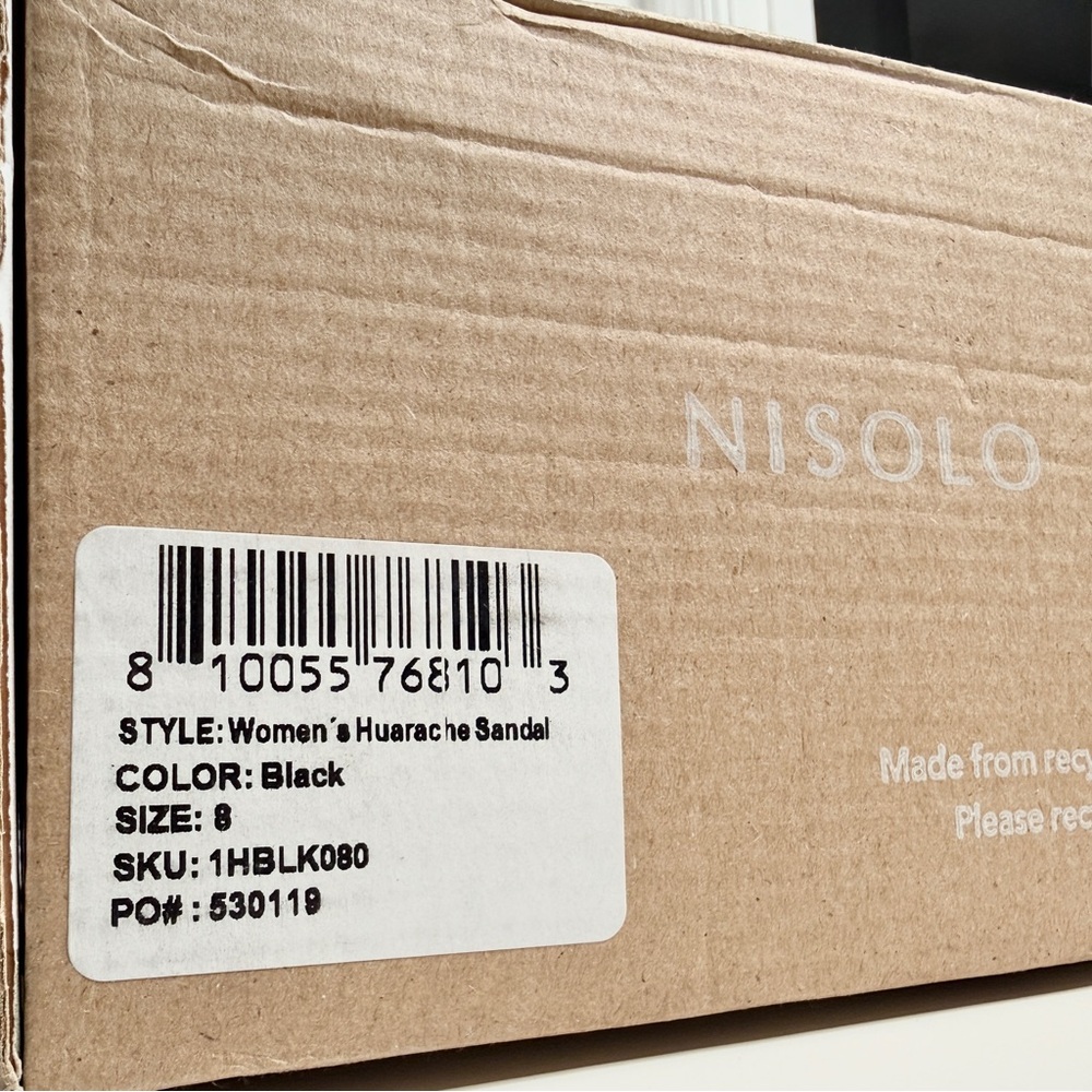 Nisolo Women's Black Woven Leather Huaraches - new size 8 - Picture 10 of 10